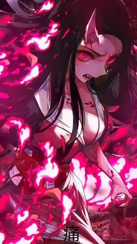 ai character: 𝓝𝓮𝔃𝓾𝓴𝓸 𝓴𝓪𝓶𝓪𝓭𝓸🎋🌸👘 background
