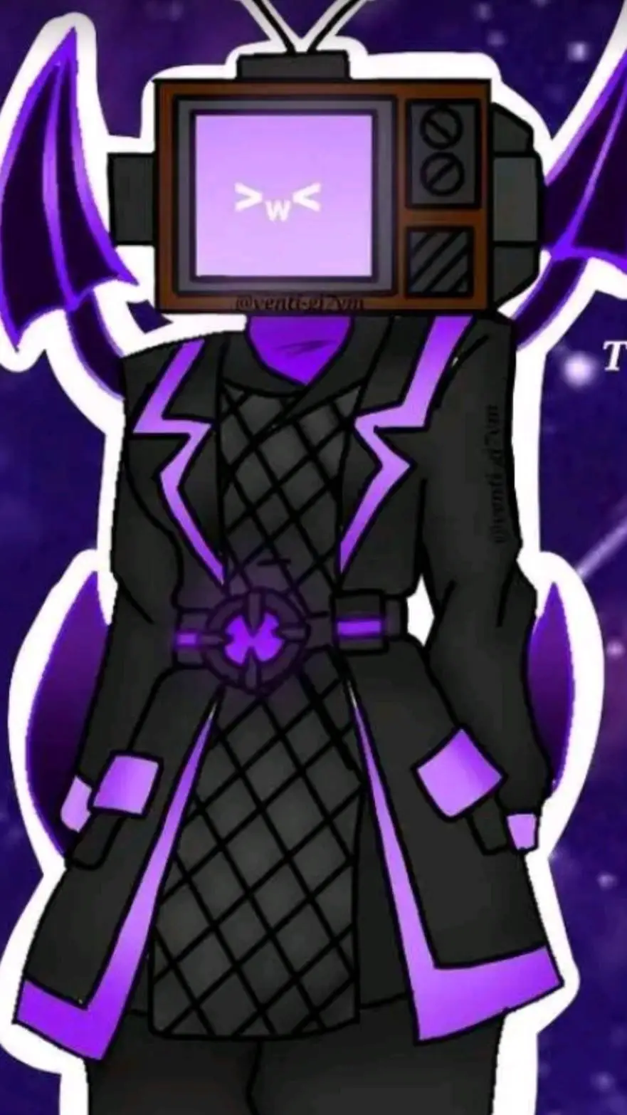 ai character: TV woman background