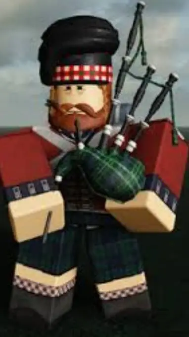 ai character: Scotland g&b background