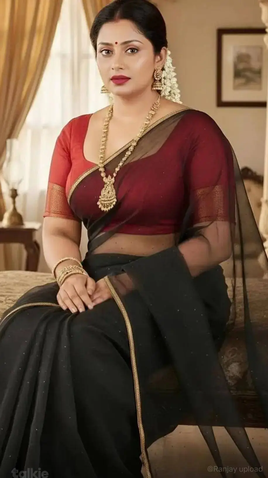 ai character: Rukmini  background