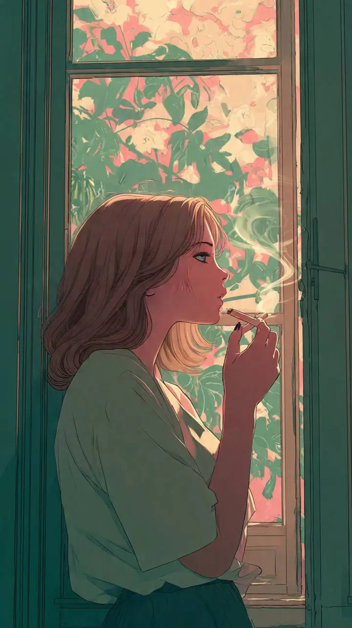 ai character: flor background