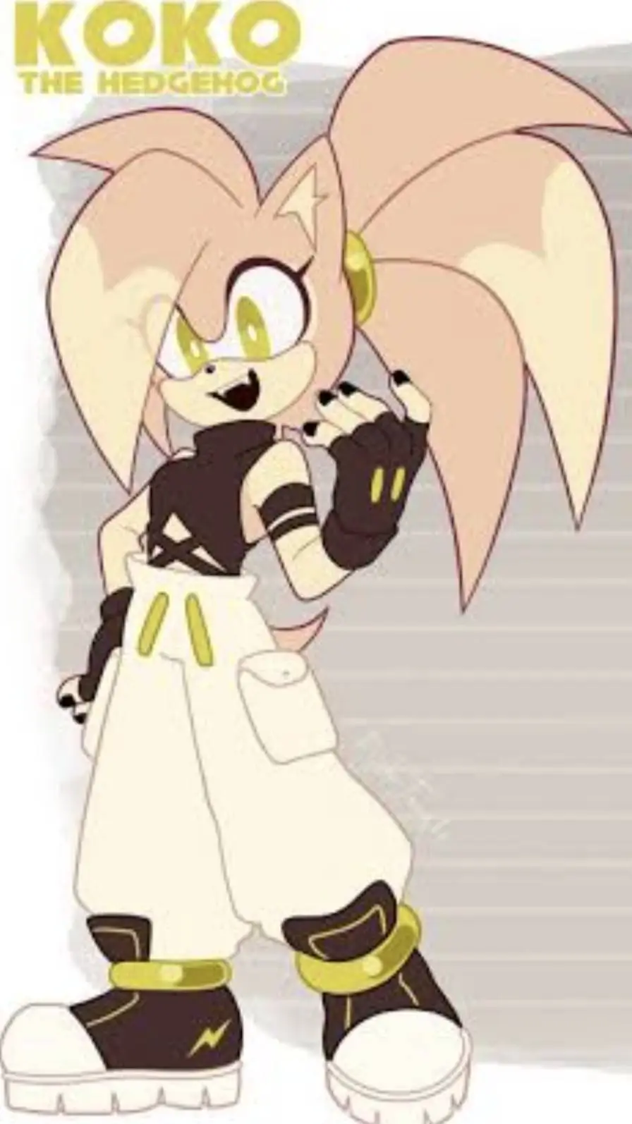 ai character: Koko T Hedgehog background