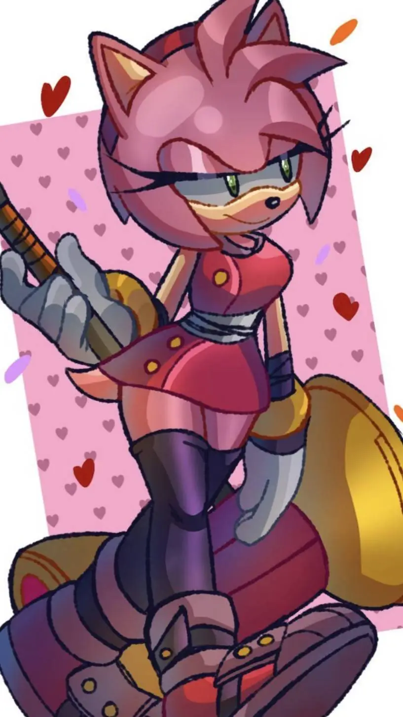 ai character: Amy rose(Boom) background