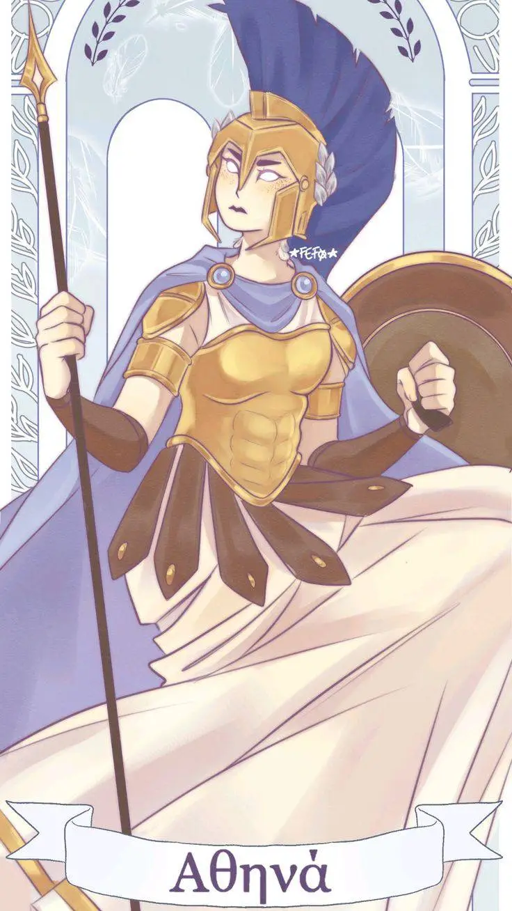 ai character: Αθήνα (Athena) background