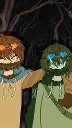 ai character: X virus y toby background