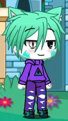 ai character: Fluffy gacha background