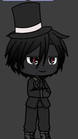 ai character: Black gacha  background
