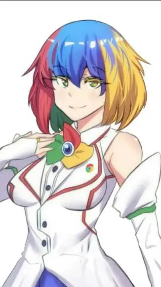 ai character: Chrome girl background