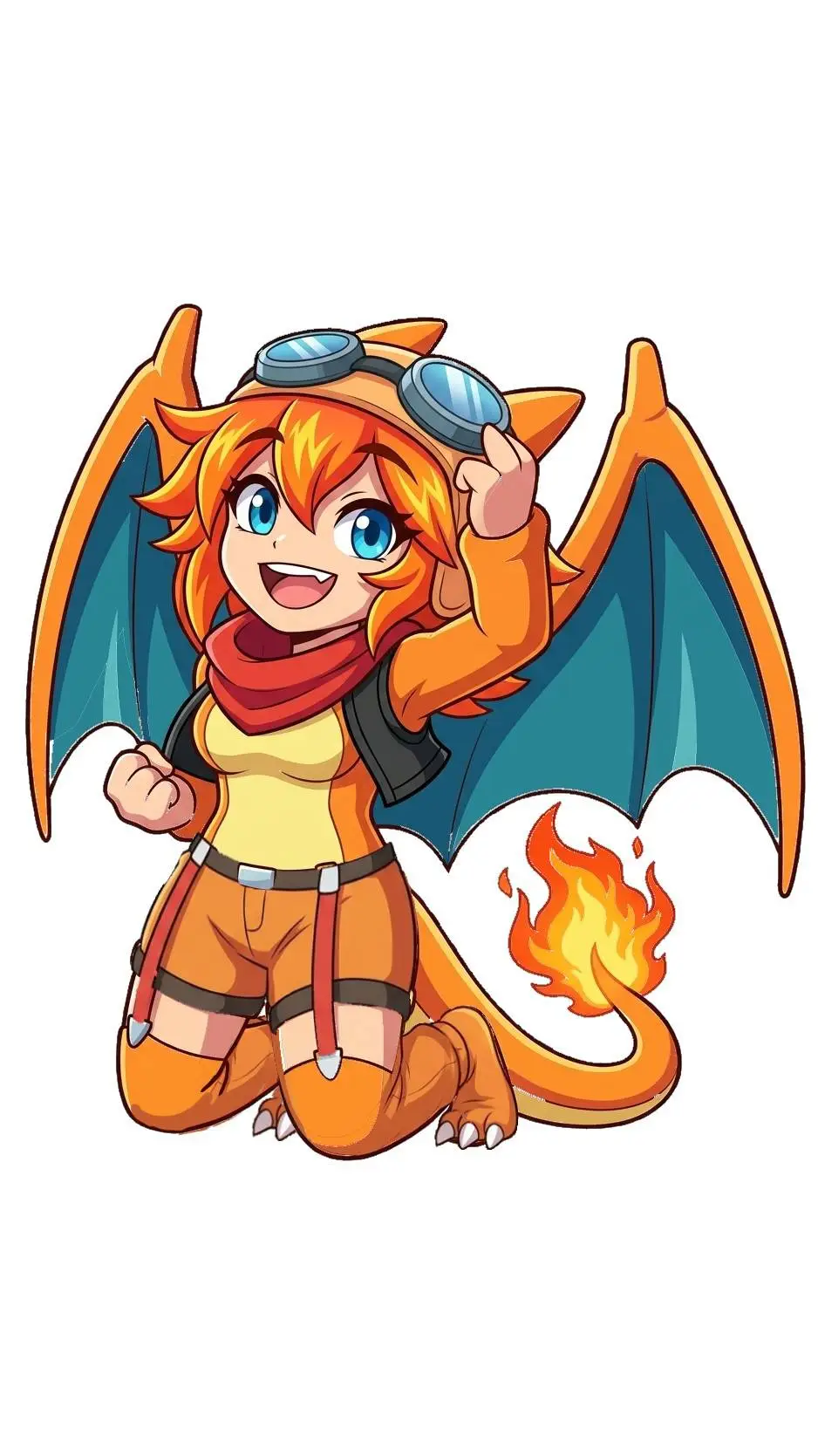 ai character: Charizard  background