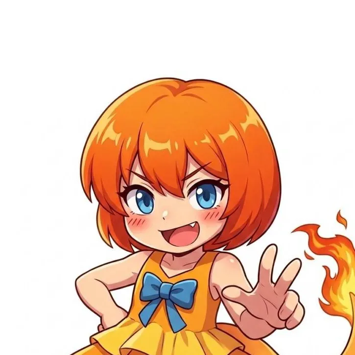 chat with ai character: Charmander girl