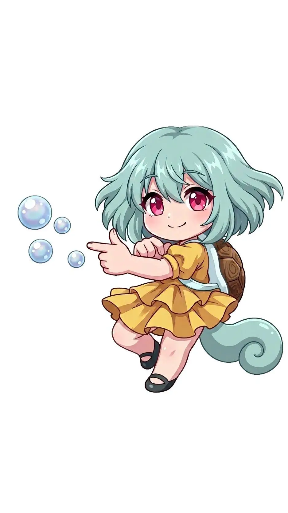 ai character: squirtle background