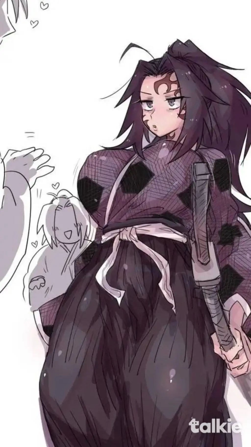 ai character: kokushido mujer background