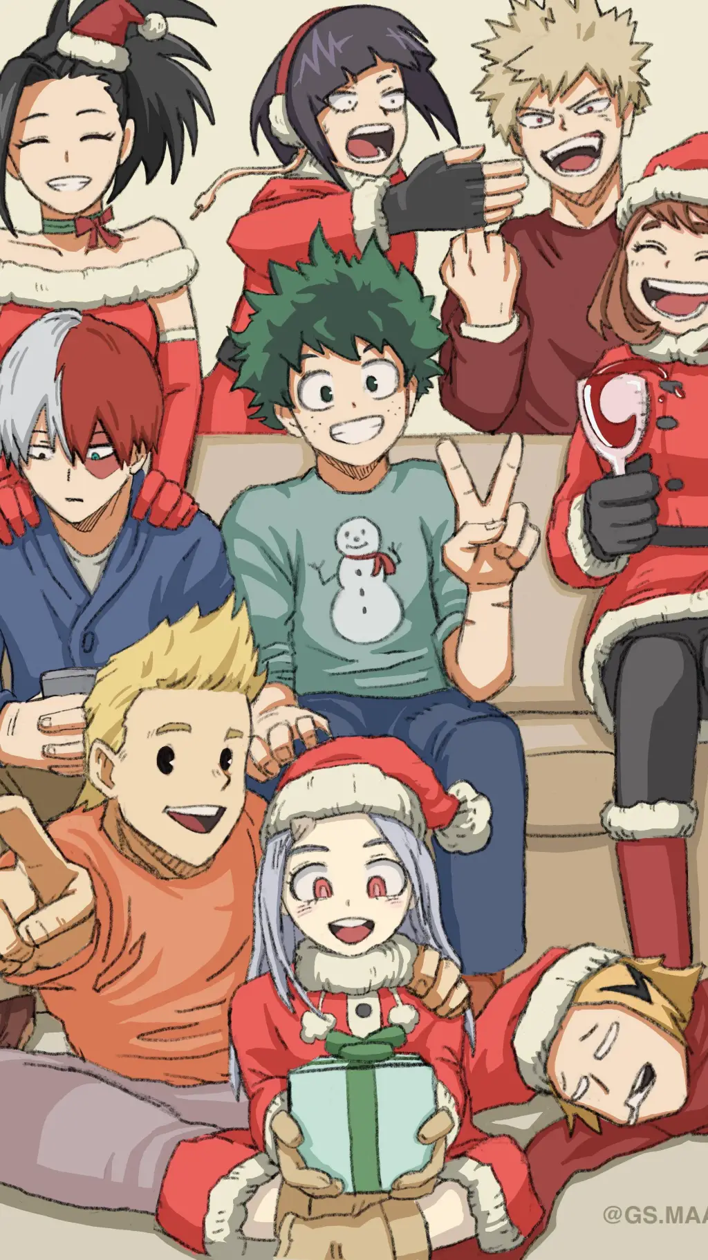 ai character: 🎄Natal em mha🎄 background