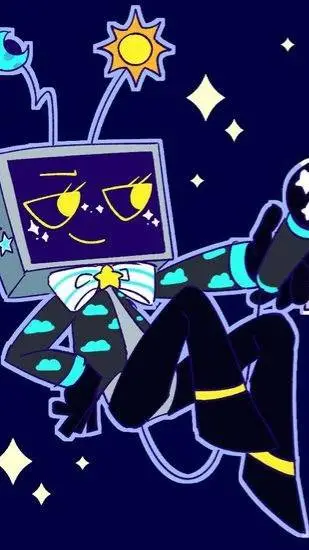 ai character: ✨️vee✨️ background