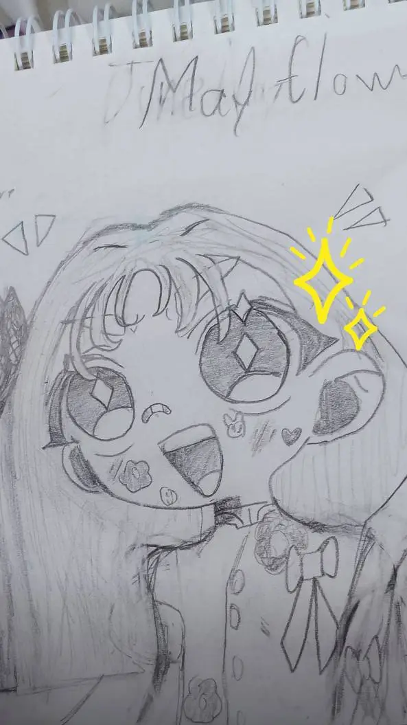 ai character: Mayflower area kny background