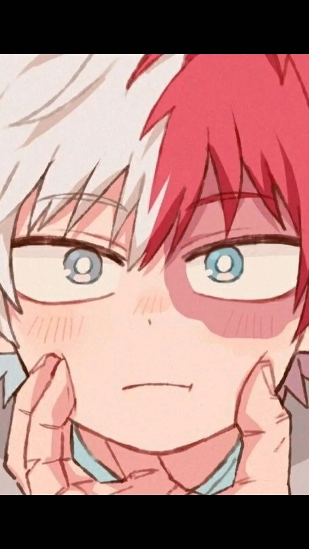 ai character: todoroki crying  background