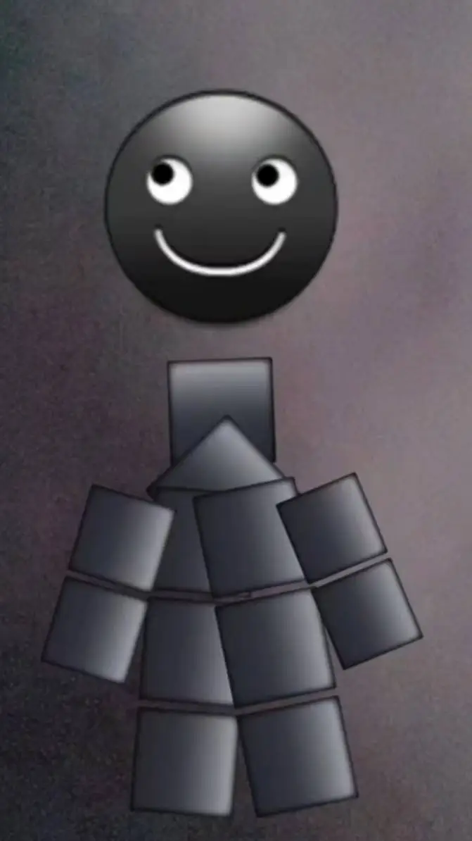 ai character: black emoji background