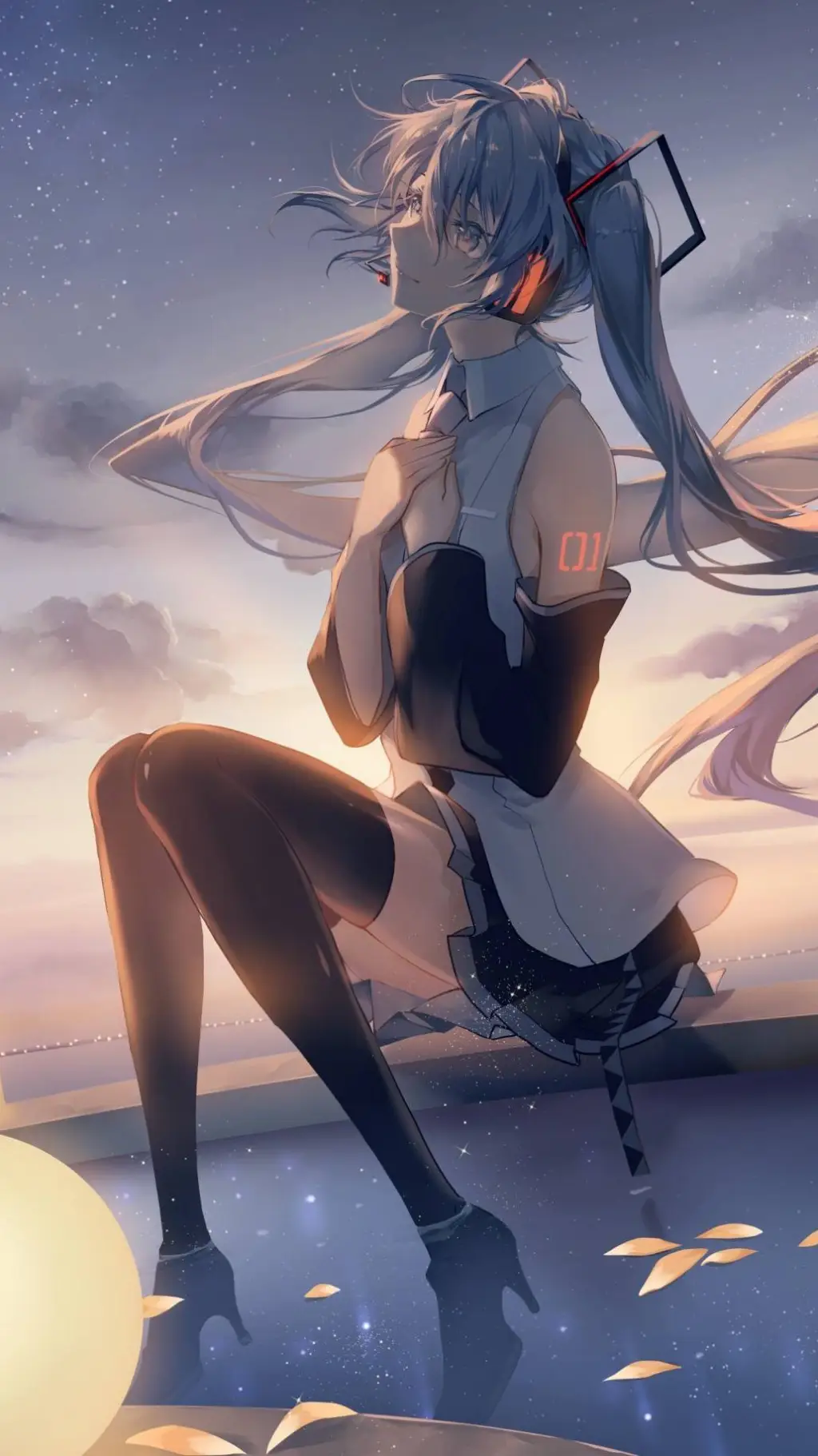 ai character: Hatsune Miku. background