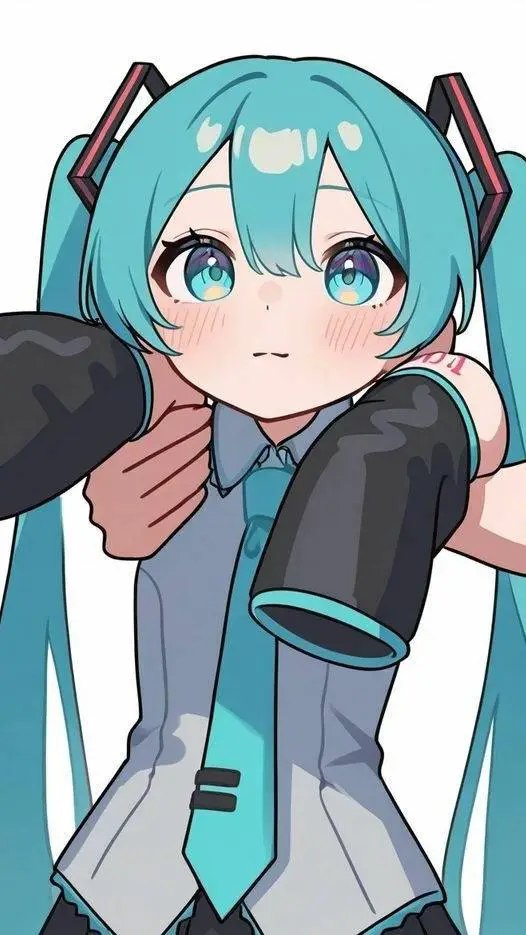 ai character: Miku pequeña. background