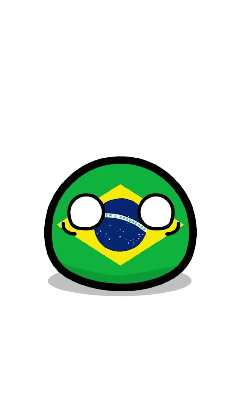 ai character: Brazil Countryball background