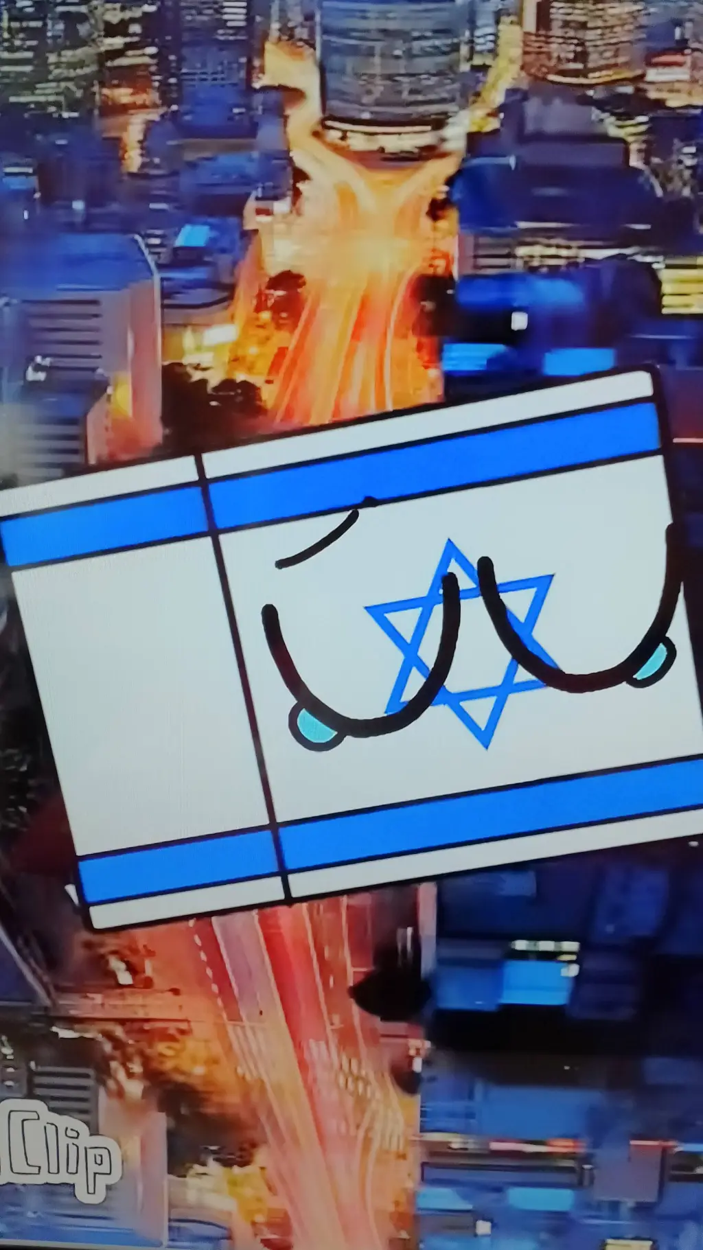 ai character: Israel Countryball background