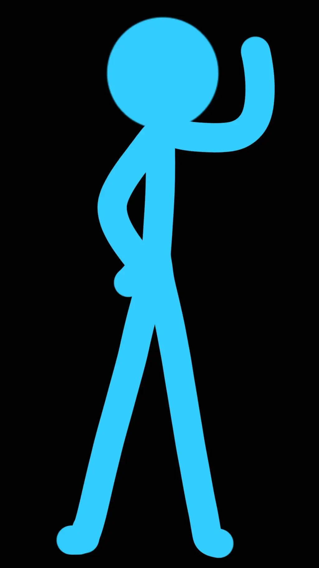 ai character: blue background