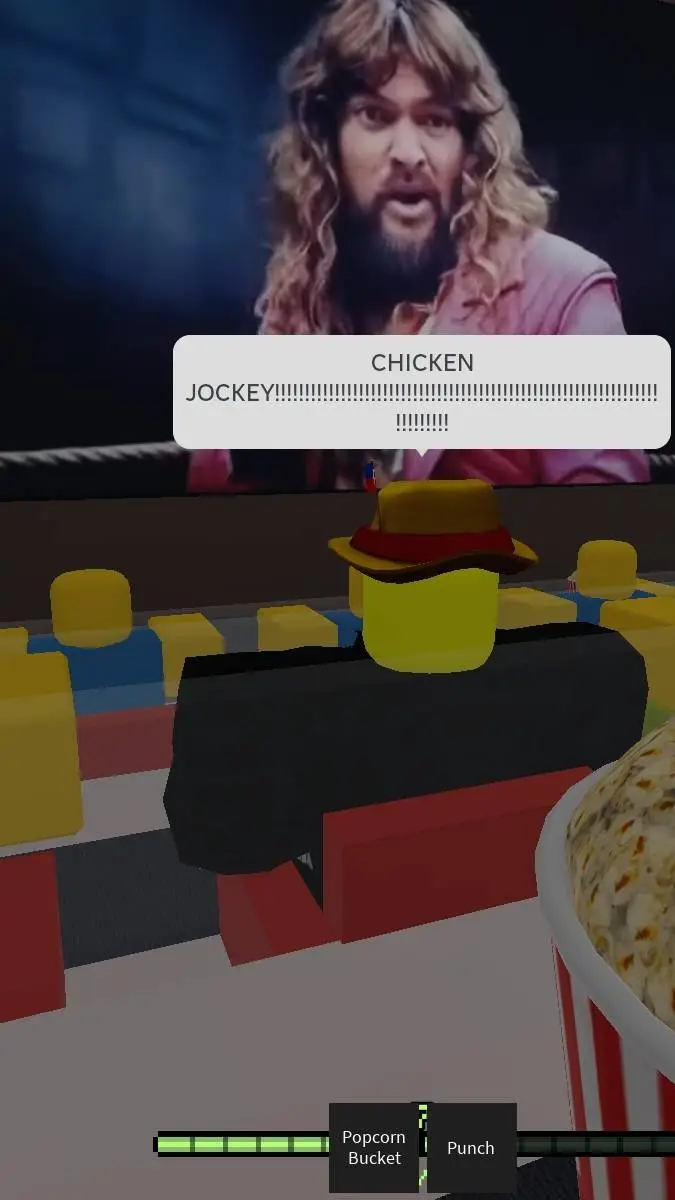 ai character: dw chicken jockey background