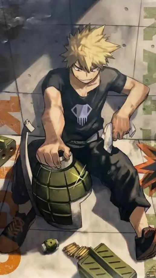 ai character: Katsuki Bakugo background