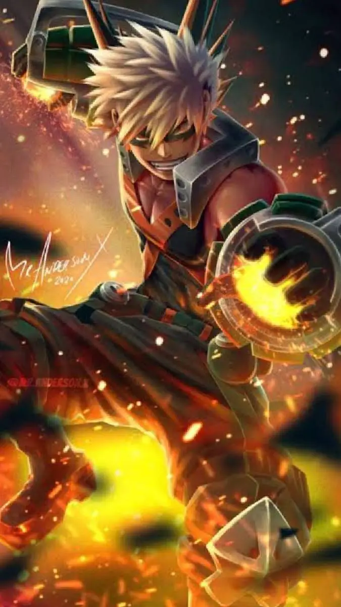 ai character: Katsuki Bakugo background