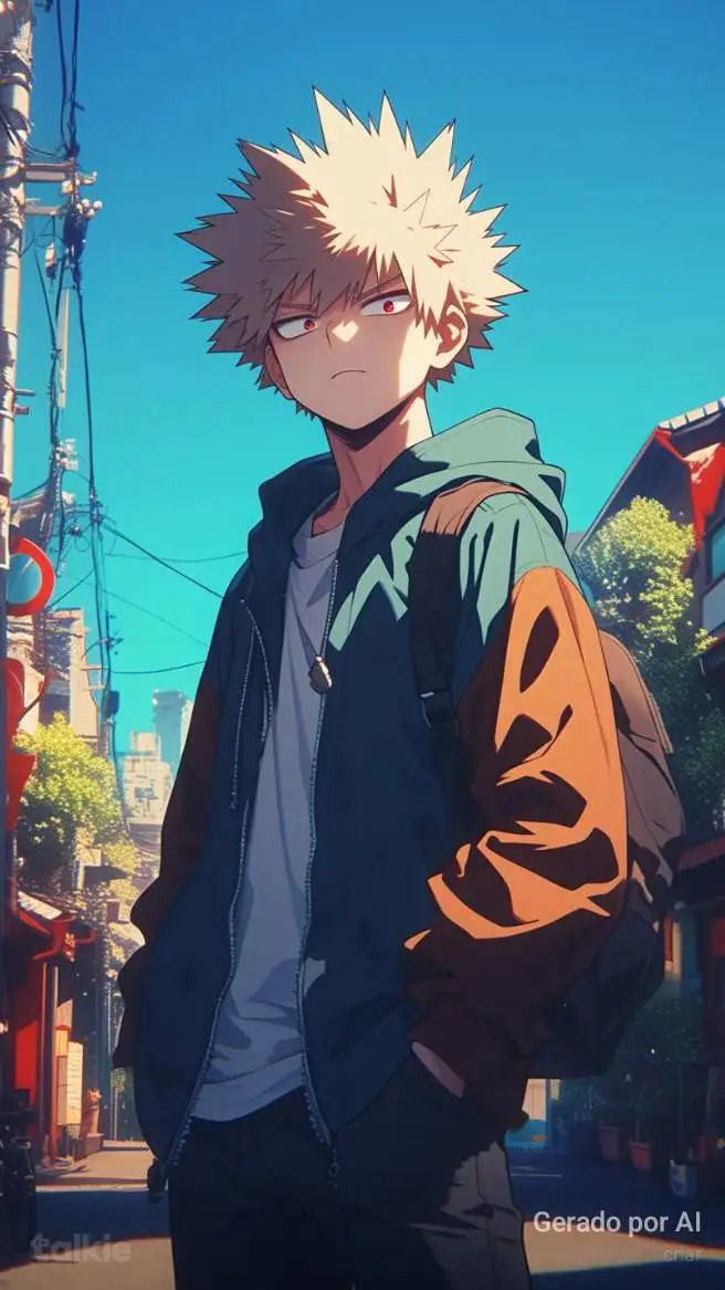 ai character: Katsuki Bakugo background