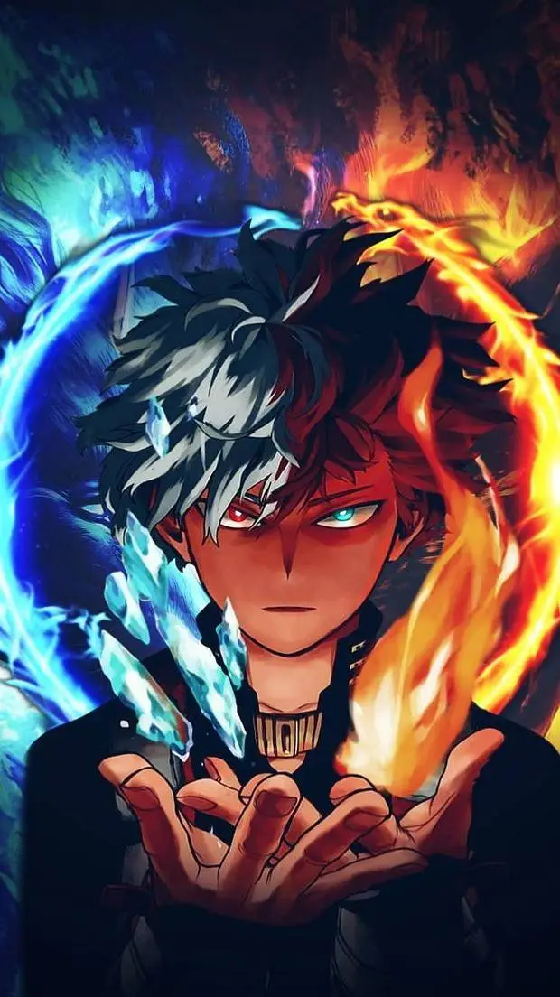 ai character: Shoto Todoroki  background