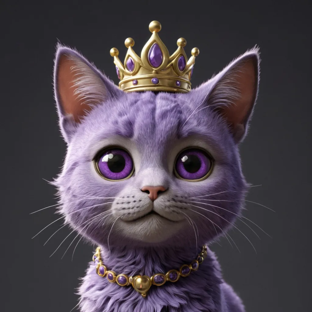 chat with ai character: Purple cat