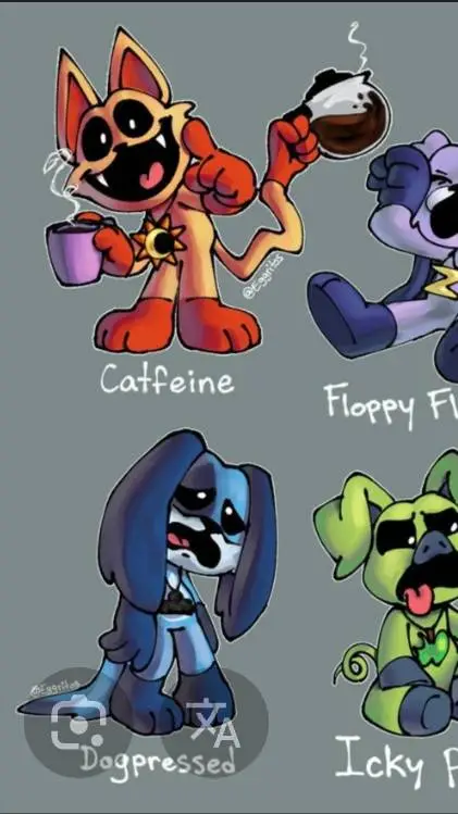 ai character: CATFEINE background