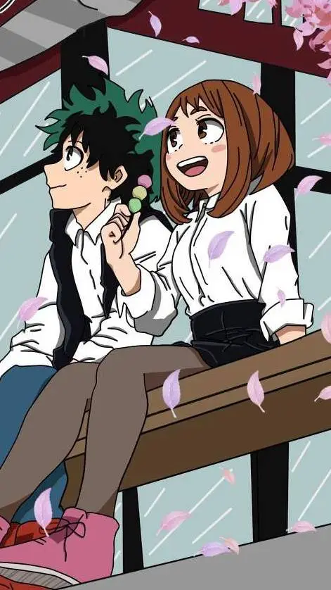 ai character: deku x ochako background