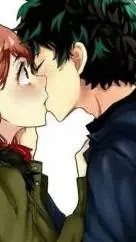 ai character: deku kissed ochako background
