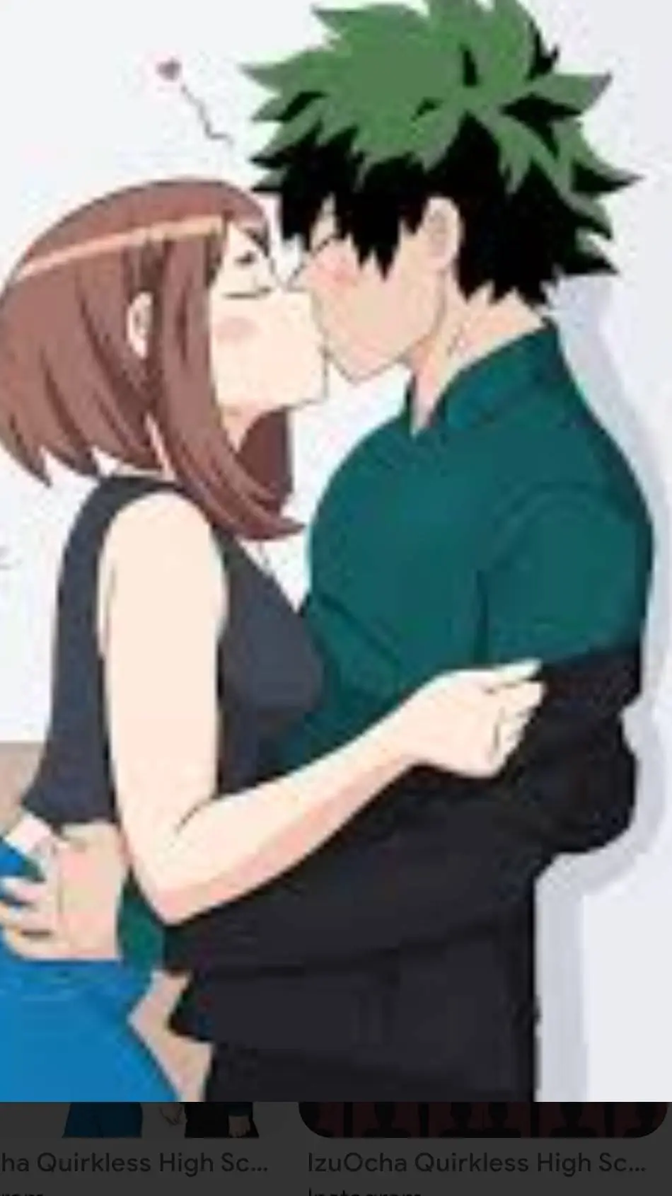ai character: deku and uraraka  background