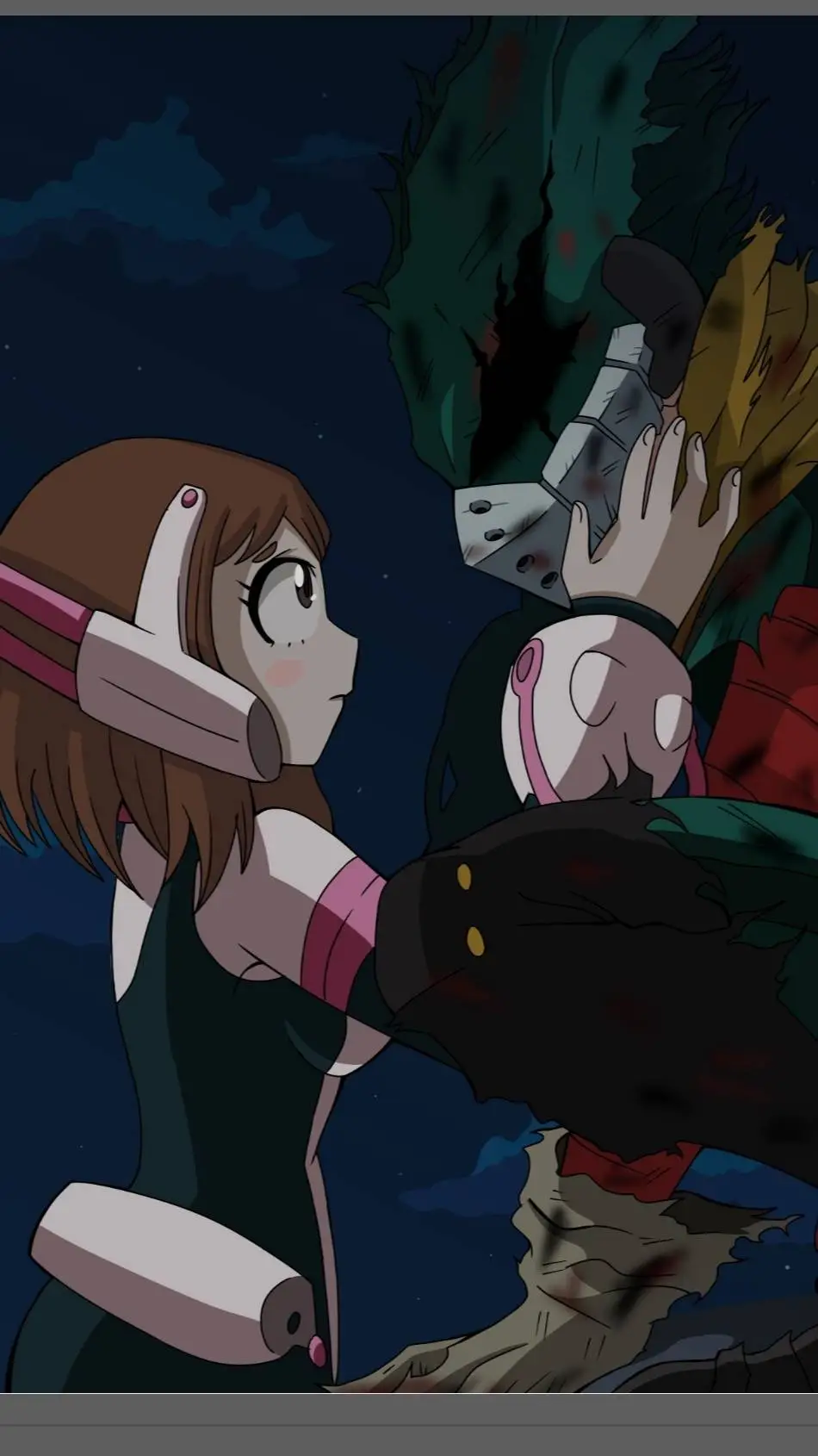 ai character: deku x uraraka  background
