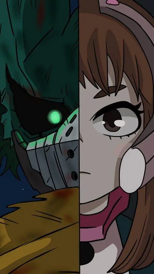 ai character: deku x uraraka  background