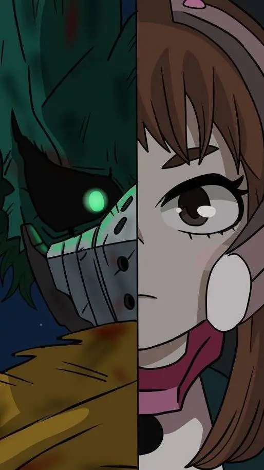 ai character: deku x uraraka  background