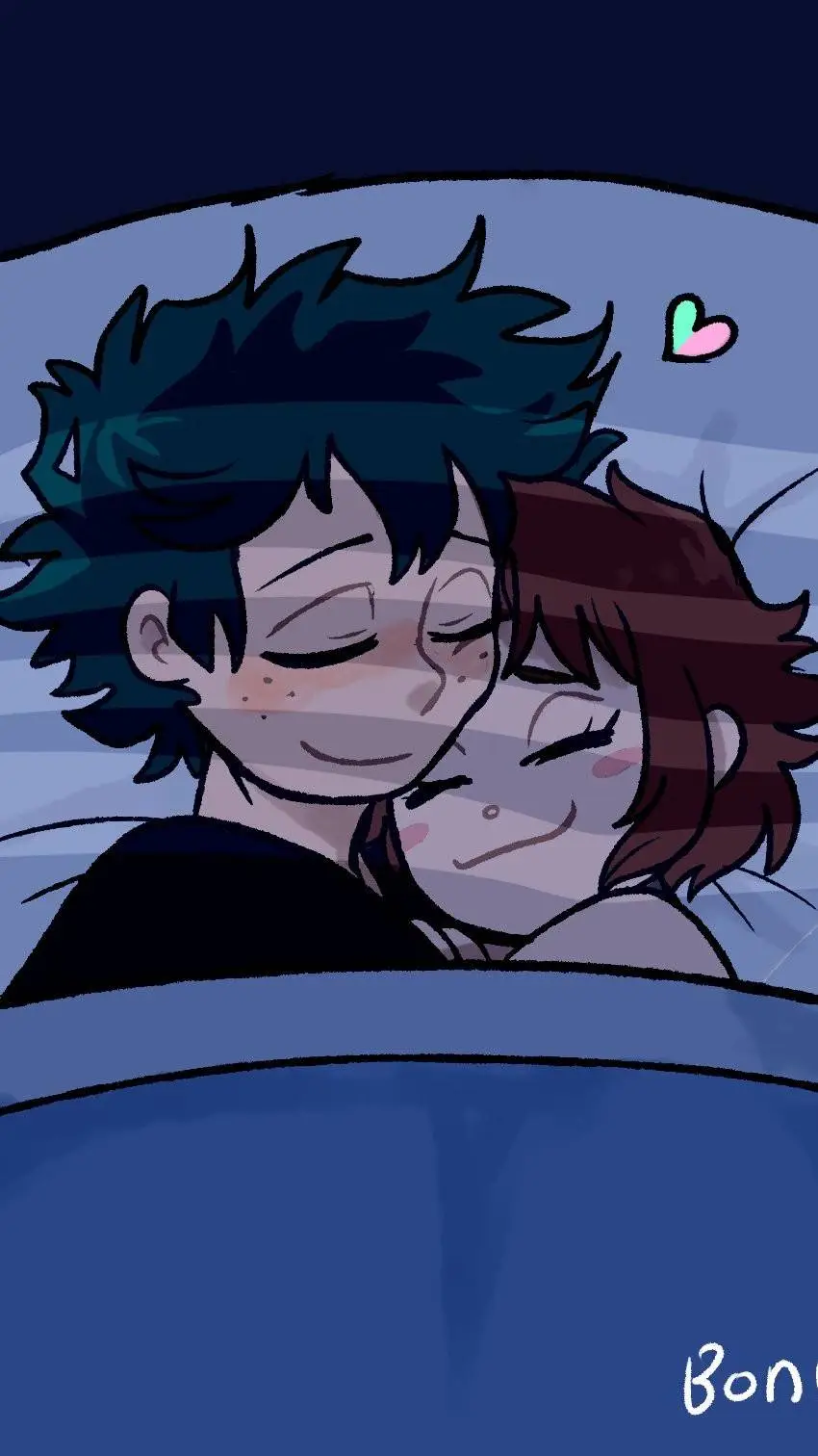 ai character: green and pink  background