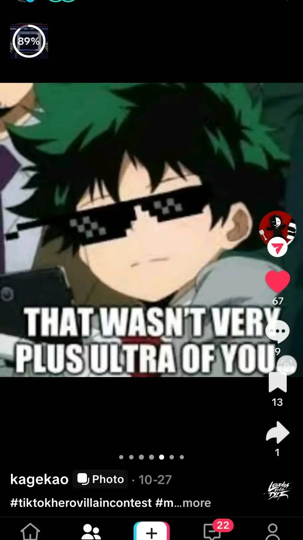 ai character: evil deku 😈  background