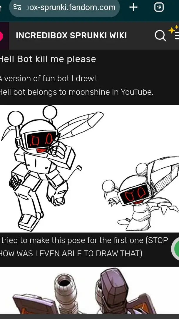 ai character: FunBot hellbot background