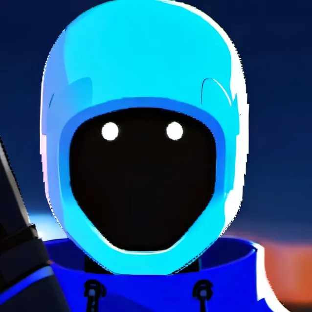 chat with ai character: Blue dude.