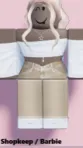 ai character: Barbie background