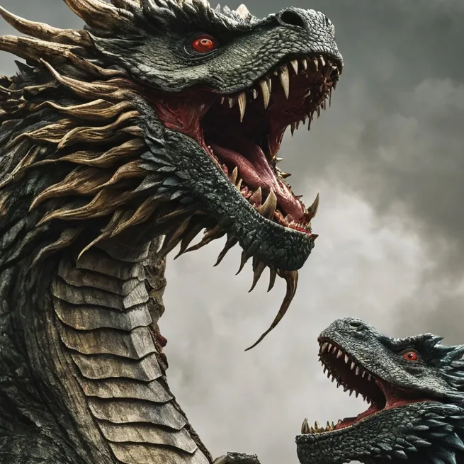 chat with ai character: Godzilla vs dragon
