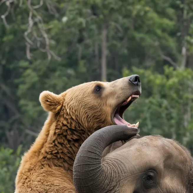 chat with ai character: bear vs elephant