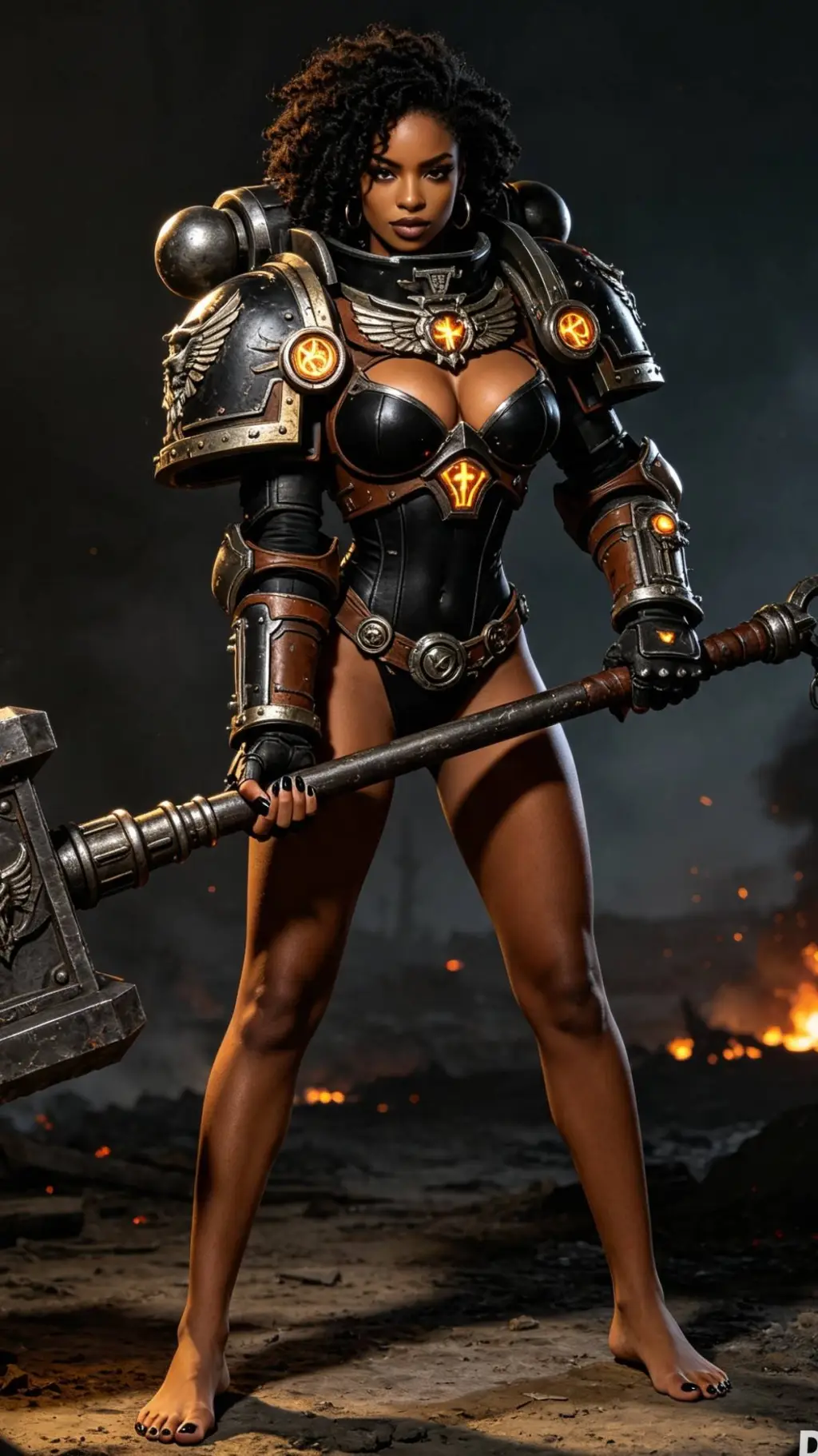 ai character: soldada background