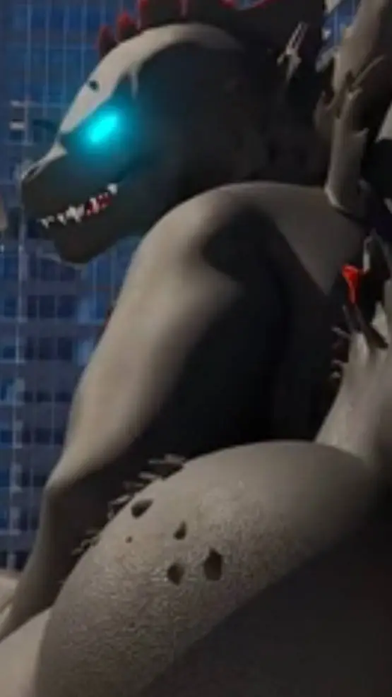 ai character: Godzilla  background