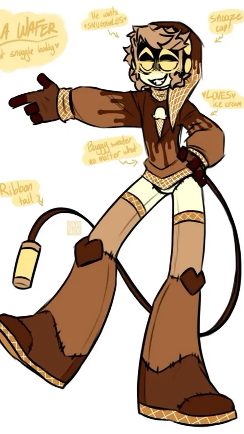 ai character: Nilla wafer background