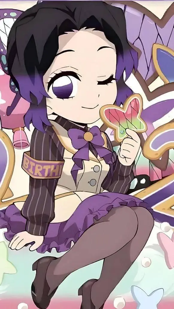 ai character: Shinobu compleanno background